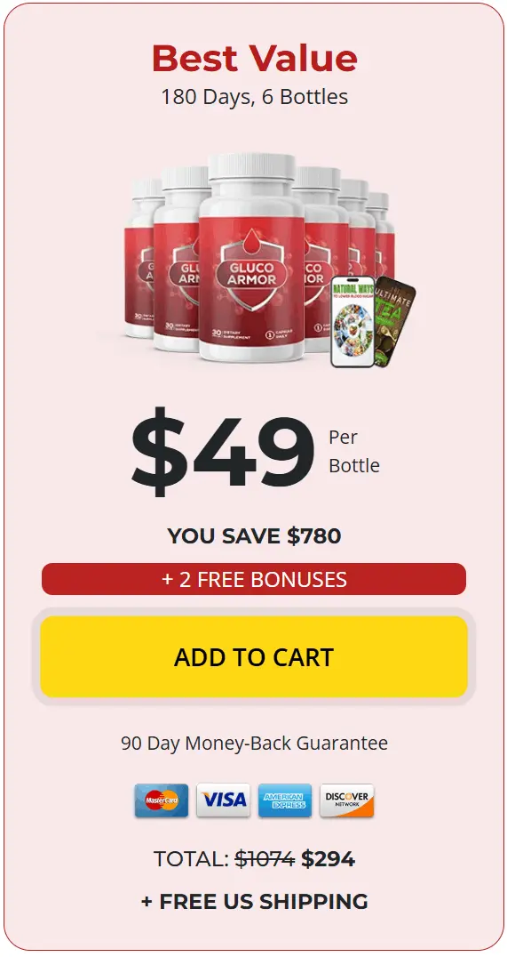 Gluco Armor price 6 bottle