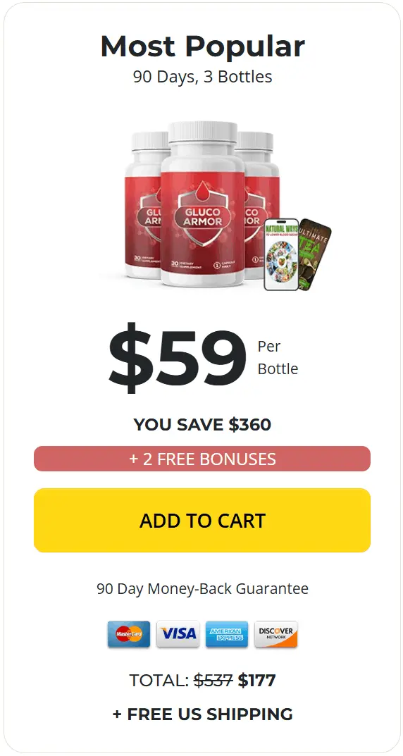Gluco Armor price 3 bottle